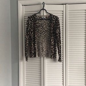 Cheetah print cardigan